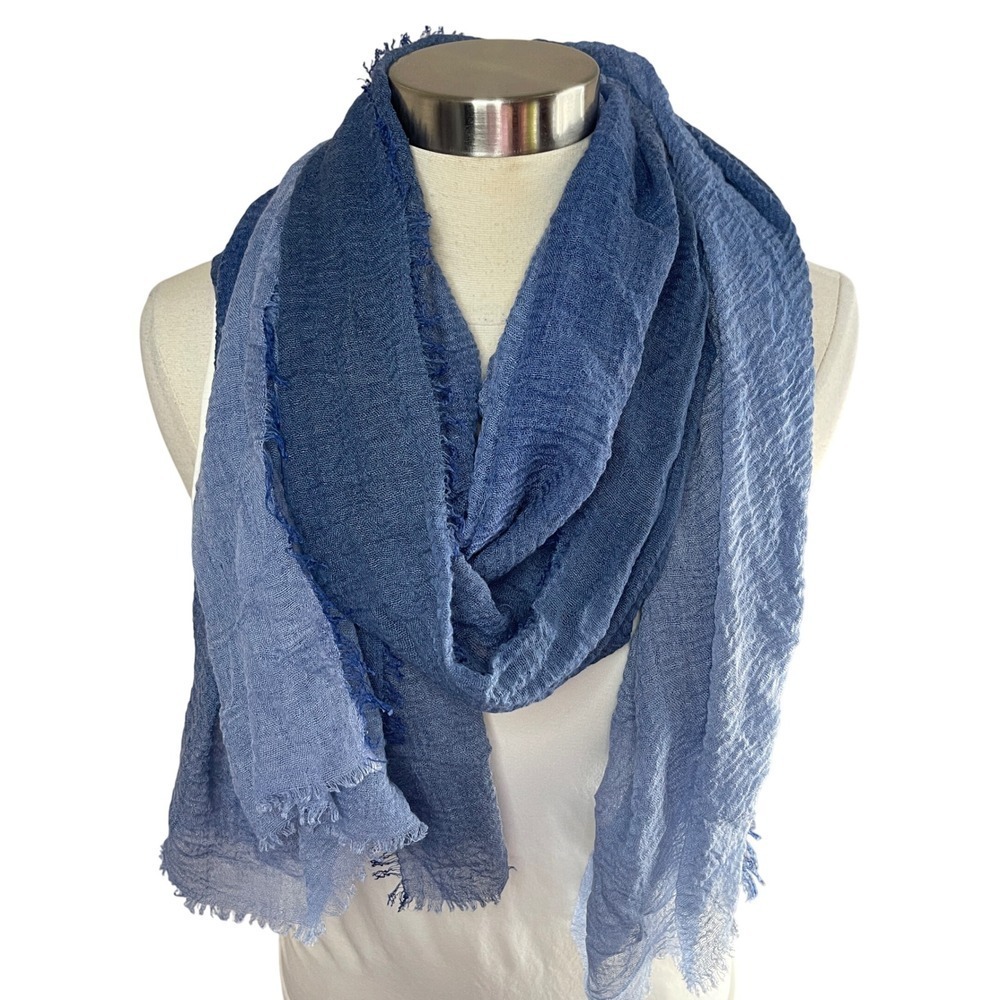UNBRANDED Blue Ombré Lightweight‎ Pashmina Scarf Wrap